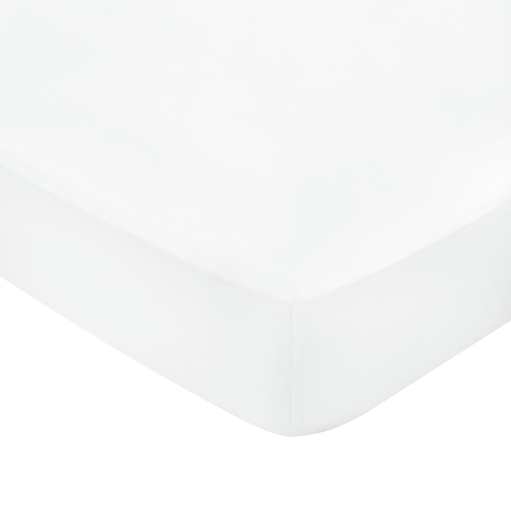 Plain Dye Fitted Sheet By Bedeck of Belfast in White